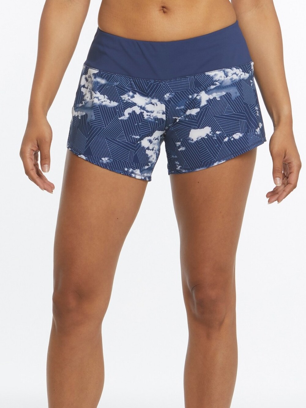 Oiselle Roga Cloud Shorts Womens 14 Blue Running Gym Fitness